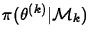 $\pi(\theta^{(k)}\vert{\cal M}_k)$